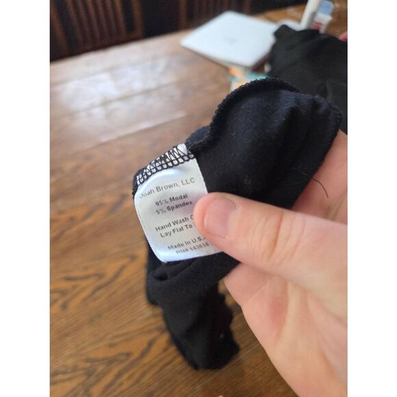 Joah Brown black thin strap scoop neck tank top sz M/L - Picture 3 of 4